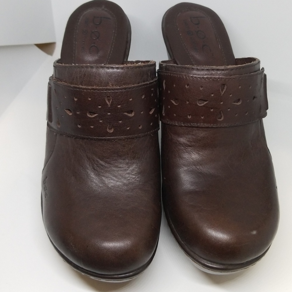B.O.C brown heel mule CIG14 8/39 M/W